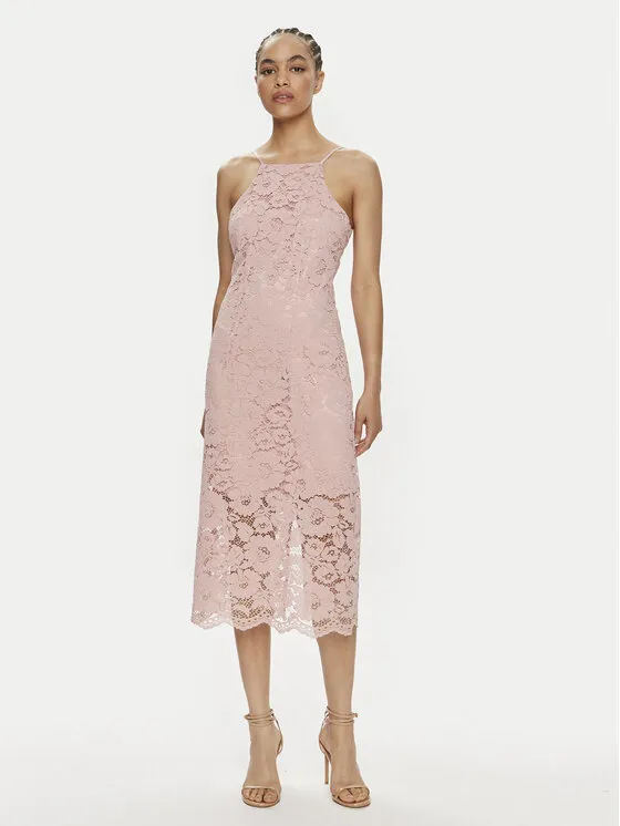 Coctailkleid · Rosa · Midi