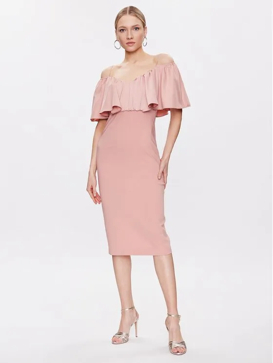 Coctailkleid · Rosa · Midi