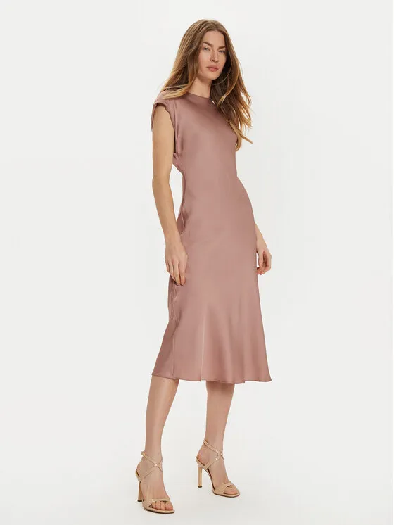 Coctailkleid · Rosa · Midi