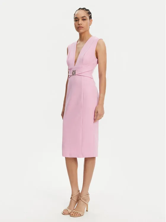 Coctailkleid · Rosa · Midi