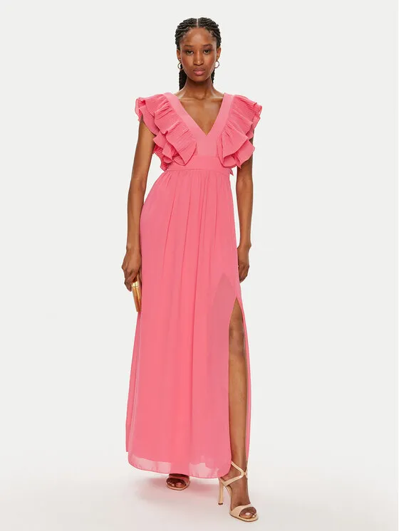 Coctailkleid · Rosa · Midi