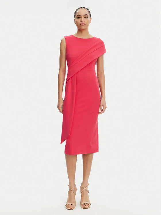 Coctailkleid · Rosa · Midi