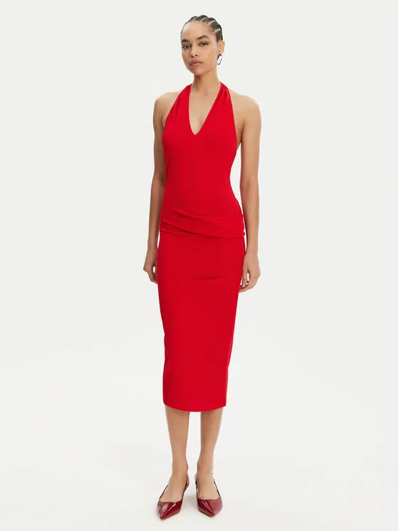 Coctailkleid · Rot · Midi