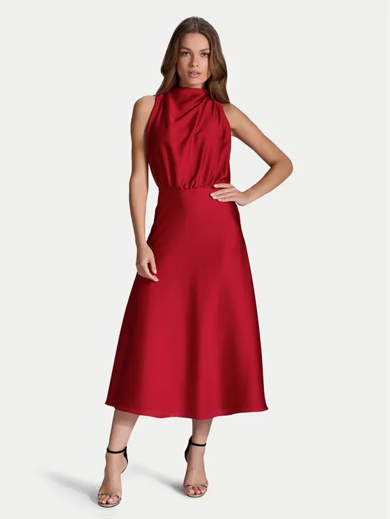 Coctailkleid · Rot · Midi