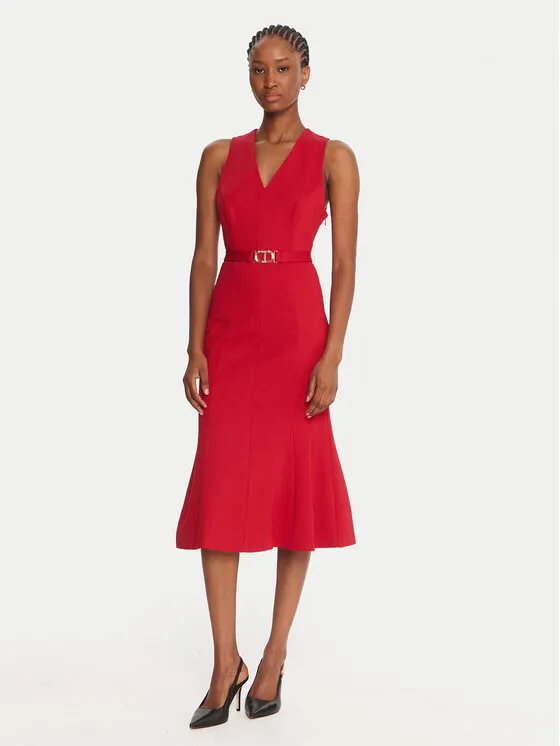 Coctailkleid · Rot · Midi