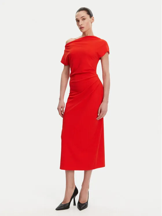 Coctailkleid · Rot · Midi