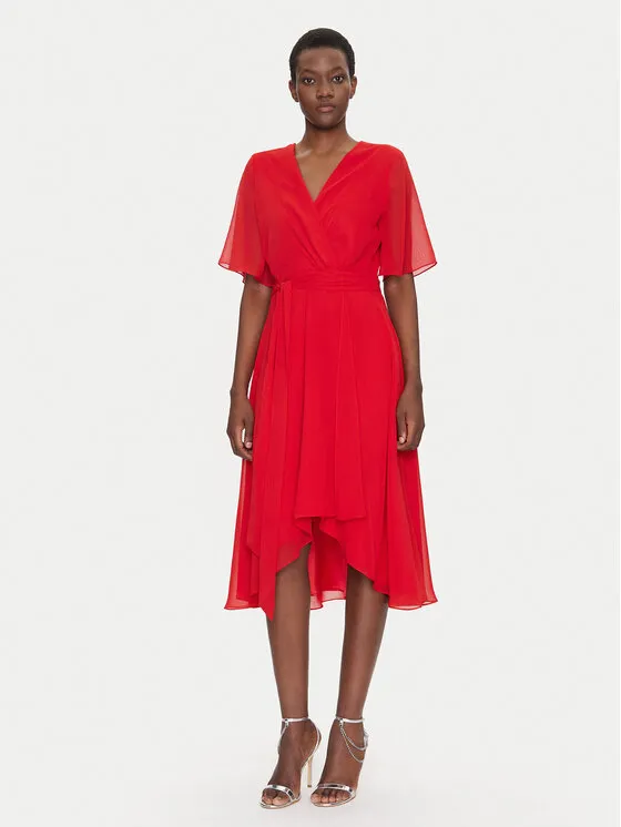 Coctailkleid · Rot · Midi