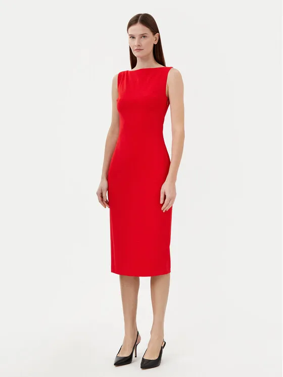 Coctailkleid · Rot · Midi