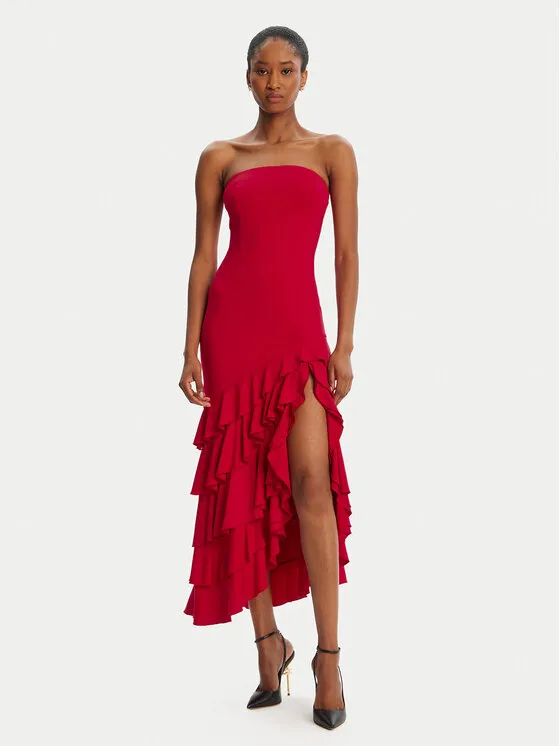 Coctailkleid · Rot · Midi