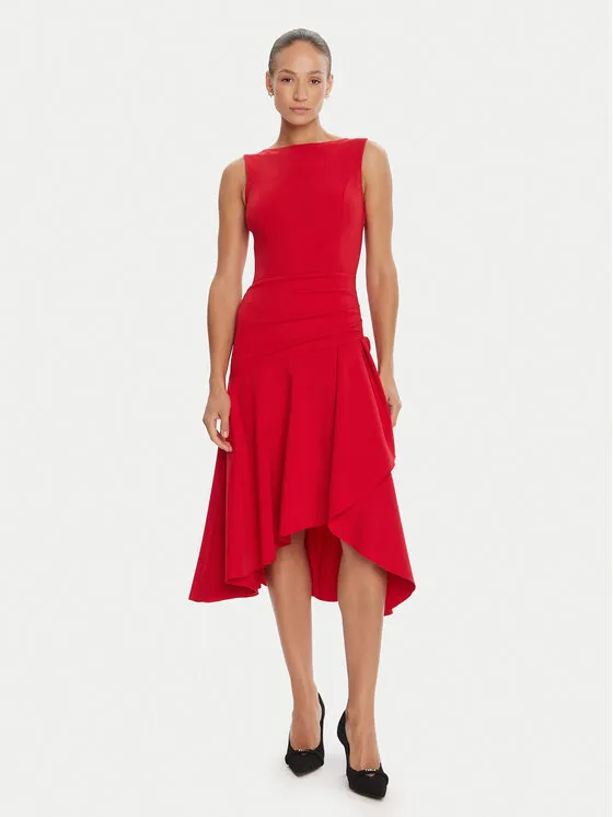 Coctailkleid · Rot · Midi