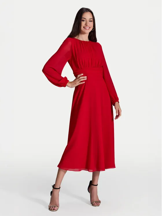 Coctailkleid · Rot · Midi