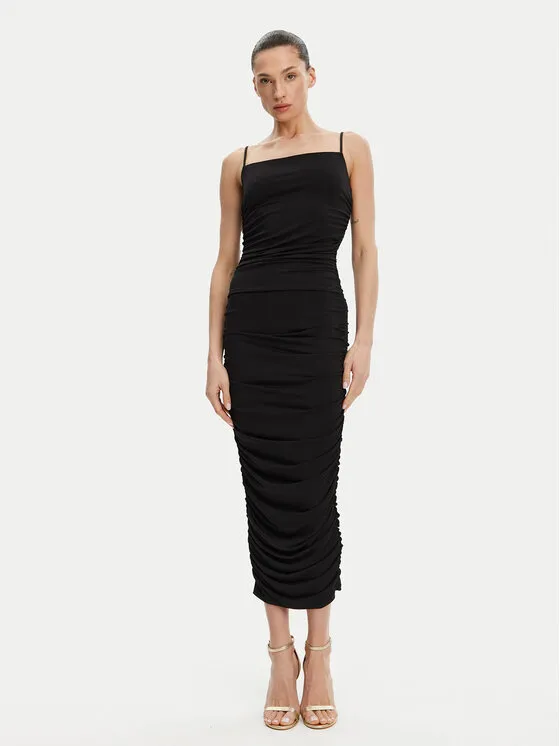 Coctailkleid · Schwarz · Midi