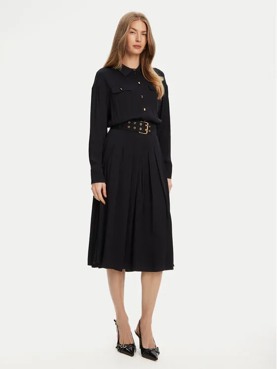 Coctailkleid · Schwarz · Midi