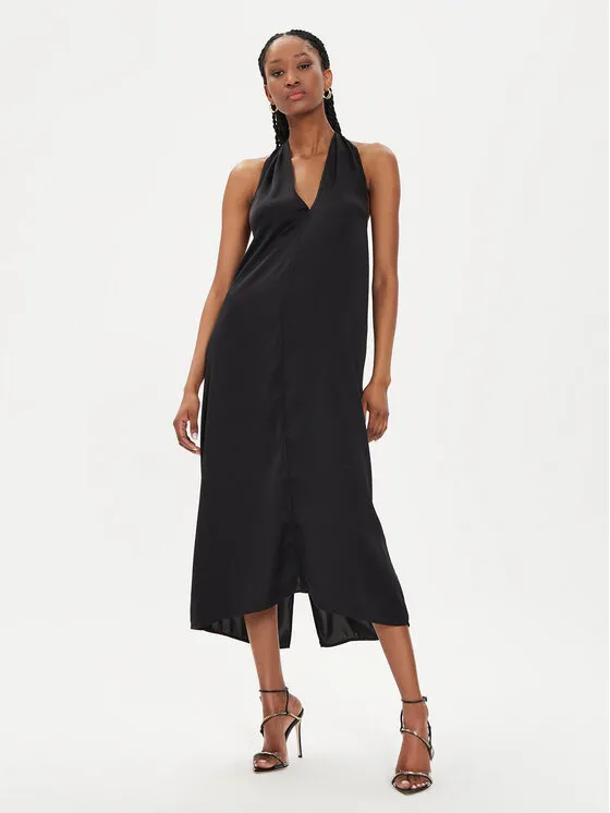 Coctailkleid · Schwarz · Midi