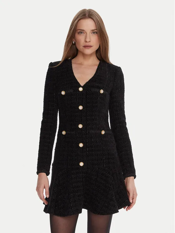 Coctailkleid · Schwarz · Midi