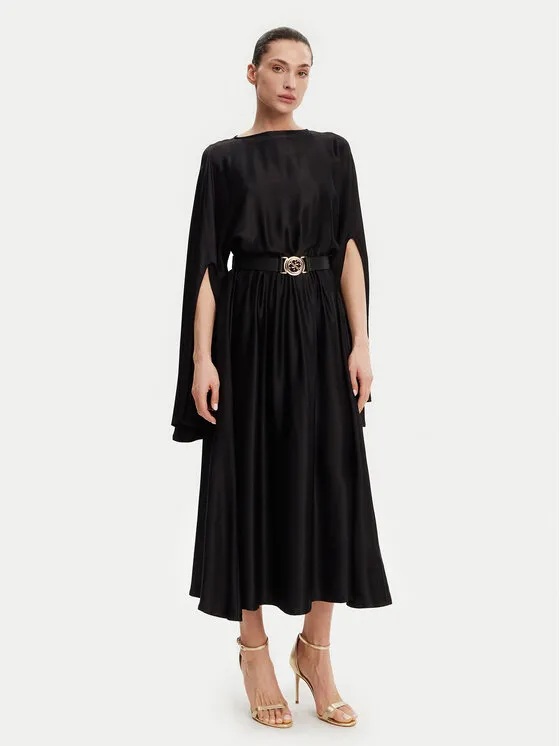 Coctailkleid · Schwarz · Midi