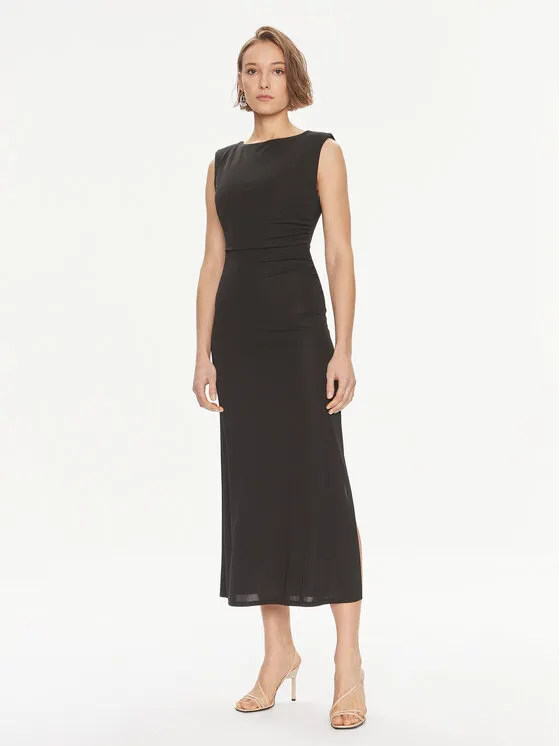 Coctailkleid · Schwarz · Midi