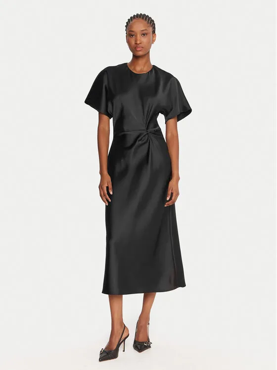 Coctailkleid · Schwarz · Midi