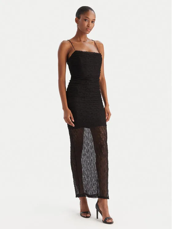 Coctailkleid · Schwarz · Midi