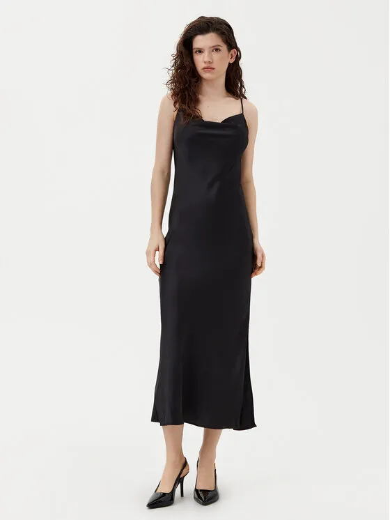 Coctailkleid · Schwarz · Midi