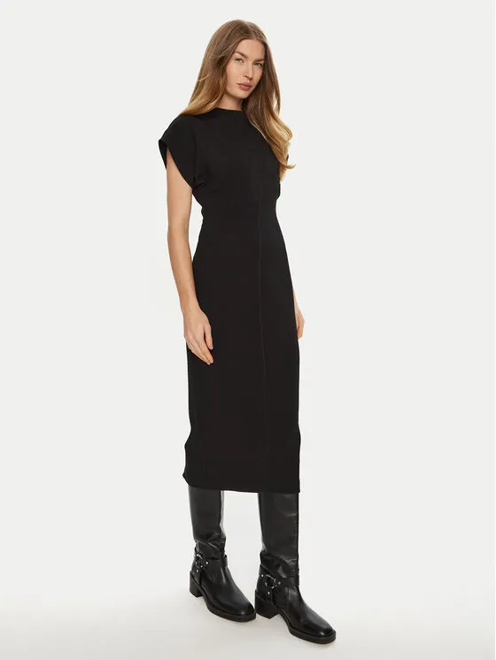 Coctailkleid · Schwarz · Midi