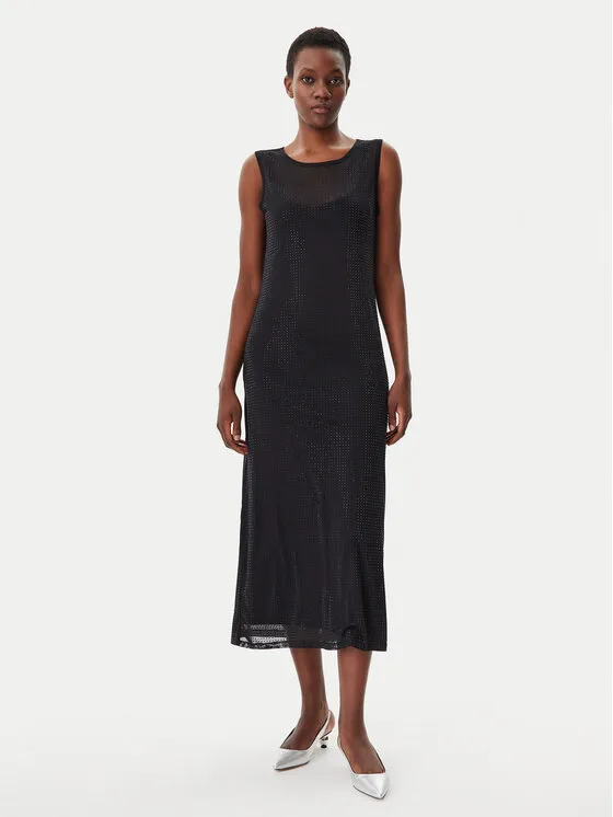 Coctailkleid · Schwarz · Midi