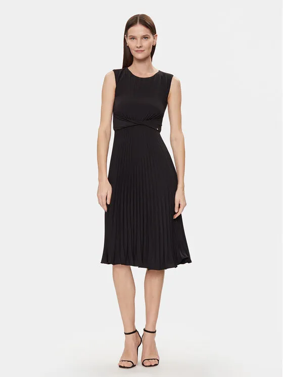 Coctailkleid · Schwarz · Midi