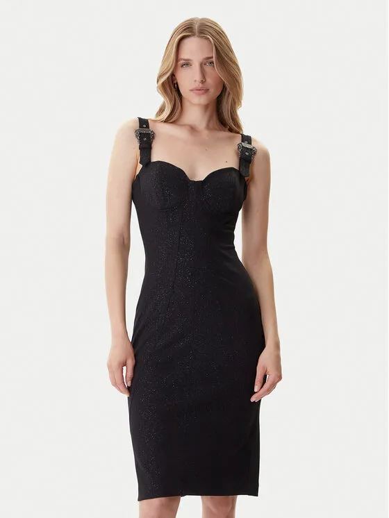 Coctailkleid · Schwarz · Midi