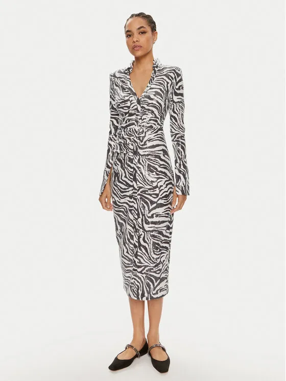 Coctailkleid · Schwarz · Midi