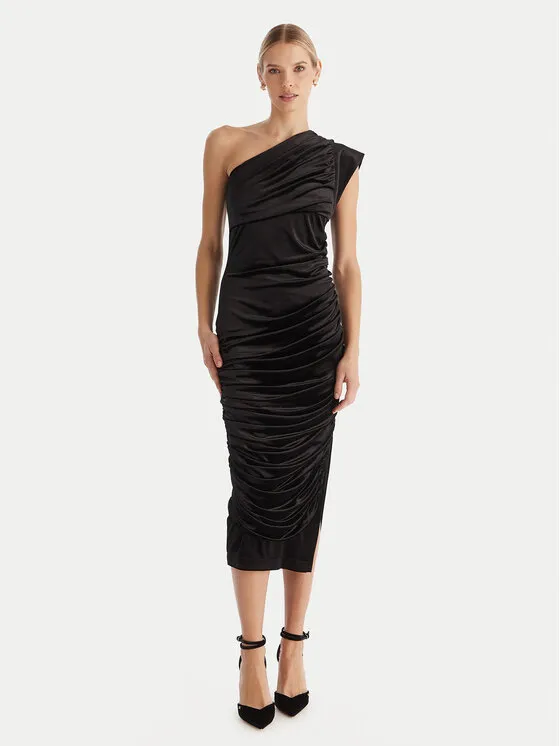 Coctailkleid · Schwarz · Midi
