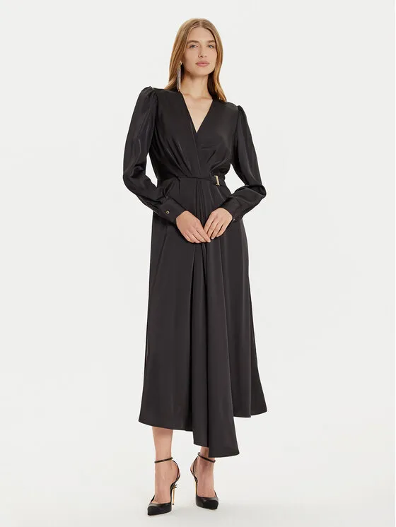 Coctailkleid · Schwarz · Midi