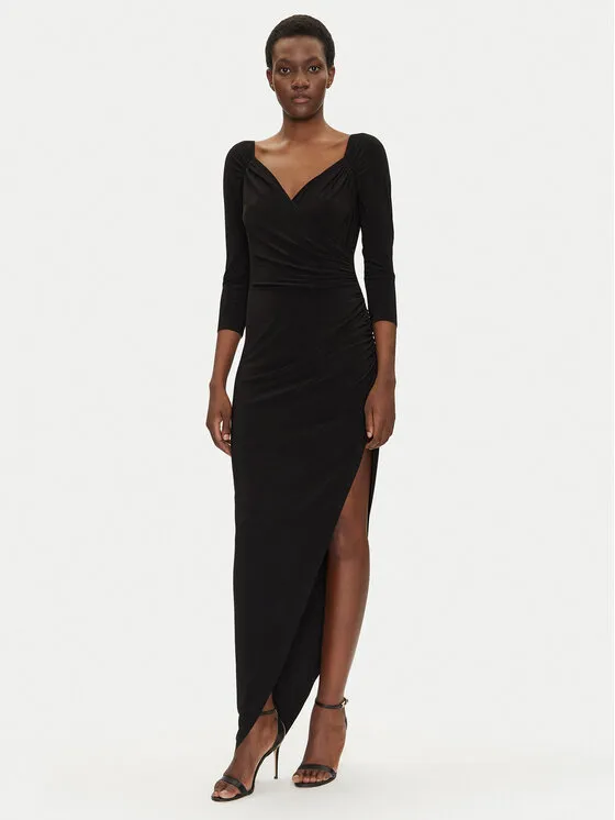 Coctailkleid · Schwarz · Midi