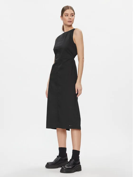 Coctailkleid · Schwarz · Midi