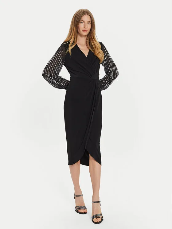 Coctailkleid · Schwarz · Midi