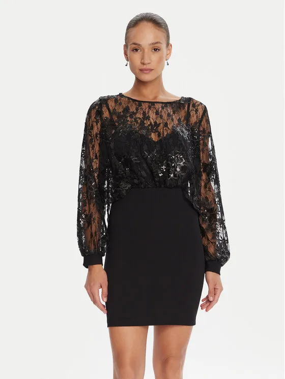 Coctailkleid · Schwarz · Mini