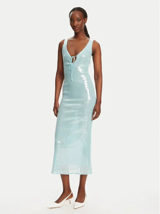 Coctailkleid · Türkisfarben · Midi