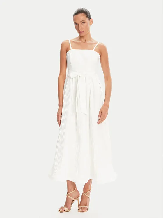 Coctailkleid · Weiß · Midi