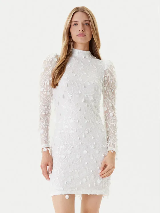 Coctailkleid · Weiß · Mini