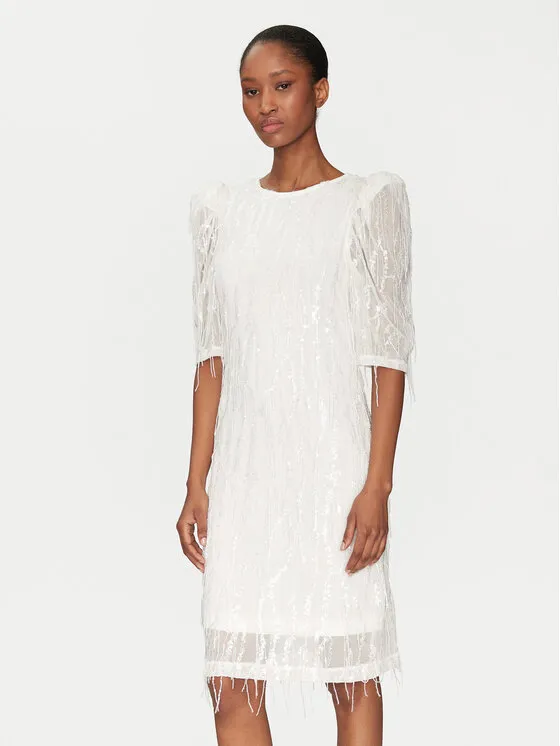 Coctailkleid · Weiß · Mini