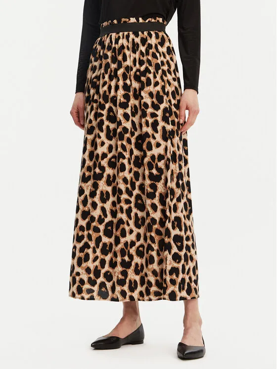 Faltenrock · Braun · Midi