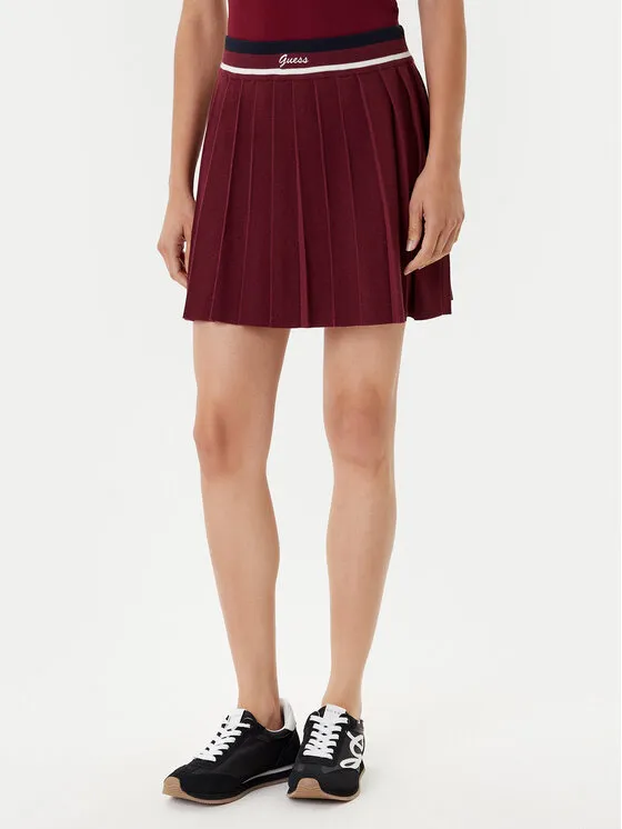 Faltenrock · Dunkelrot · Mini