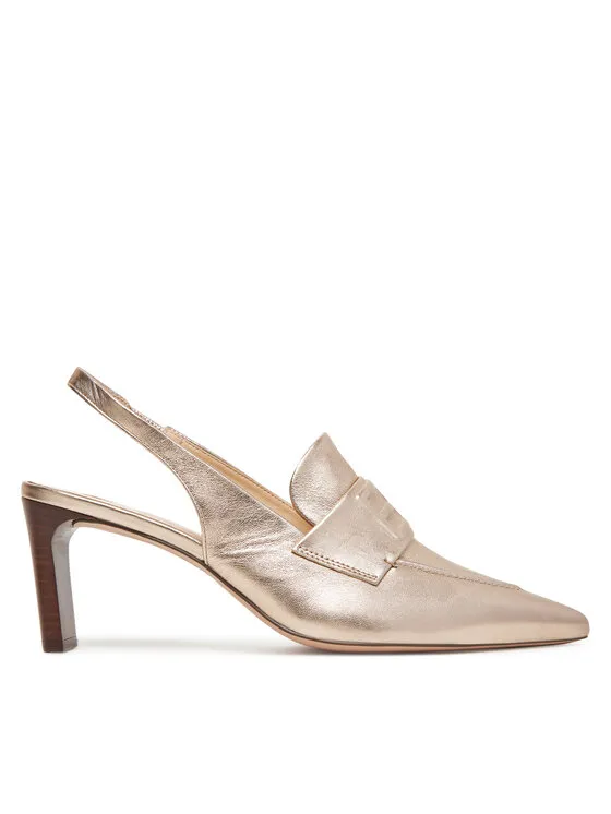 Halbschuhe · Goldfarben · 6 cm