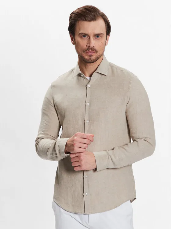 Hemd · Beige · Slim Fit