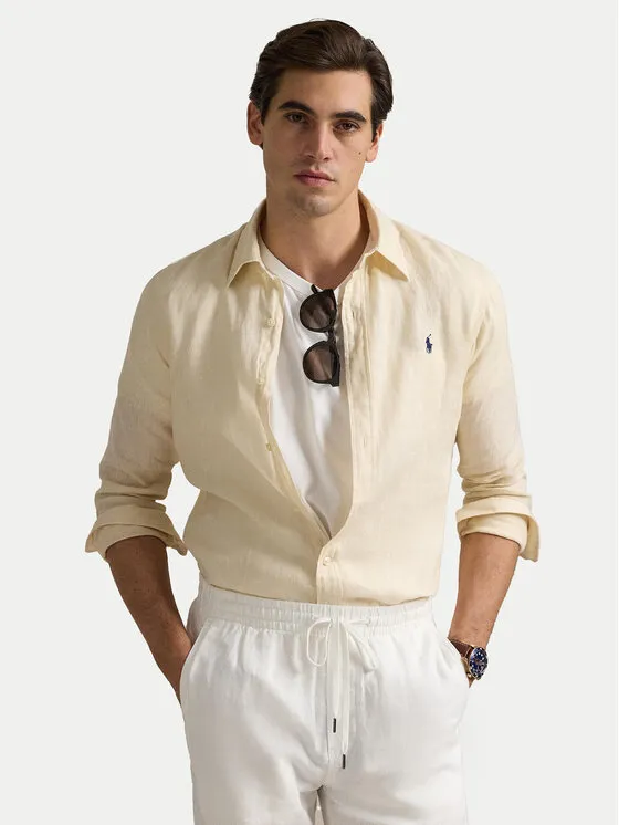 Hemd · Beige · Slim Fit