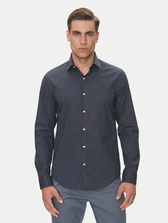 Hemd · Dunkelblau · Slim Fit