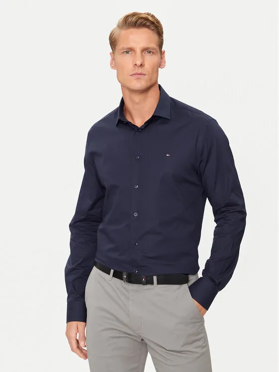 Hemd · Dunkelblau · Slim Fit