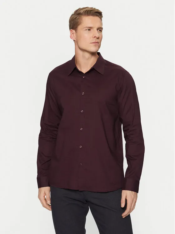 Hemd · Dunkelrot · Regular Fit