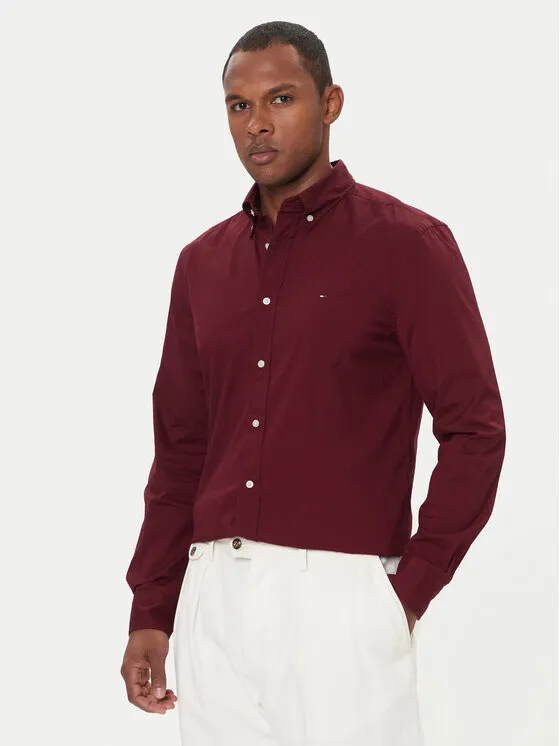 Hemd · Dunkelrot · Regular Fit