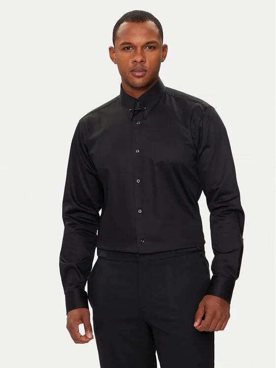 Hemd · Schwarz · Regular Fit