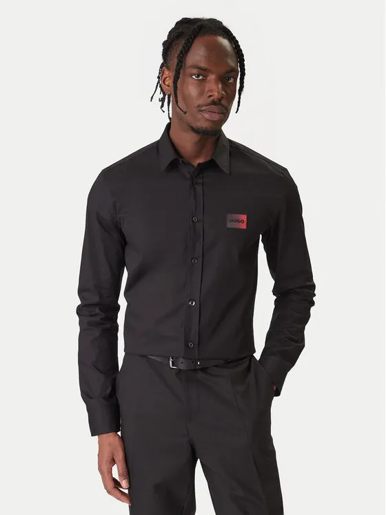 Hemd · Schwarz · Regular Fit